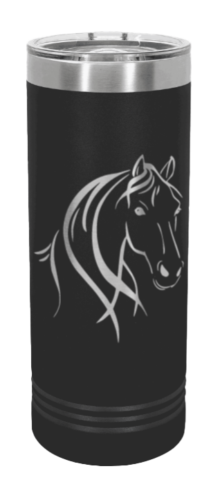 Horse 1 Laser Engraved Skinny Tumbler (Etched)