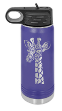 Load image into Gallery viewer, Giraffe Laser Engraved Water Bottle (Etched)

