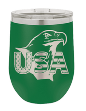 Load image into Gallery viewer, USA Eagle Laser Engraved Wine Tumbler (Etched)
