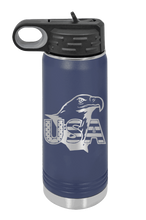 Load image into Gallery viewer, USA Eagle Laser Engraved Water Bottle (Etched)
