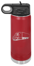 Load image into Gallery viewer, Semi Truck Water Bottle Laser Engraved (Etched)
