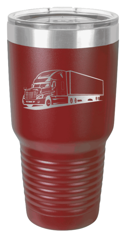 Laser engraved yeti tumbler 30oz (18 popular wheelers truck