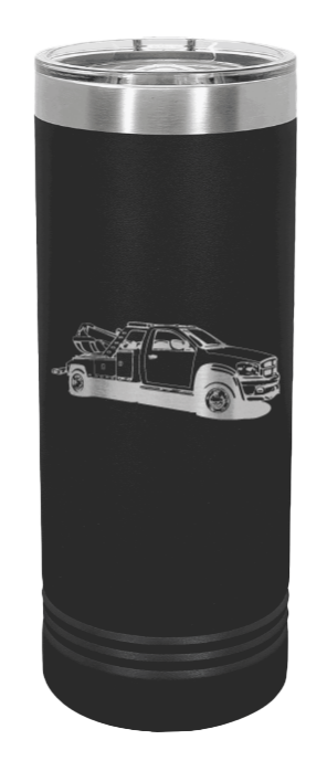 Tow Truck Laser Engraved Skinny Tumbler (Etched)