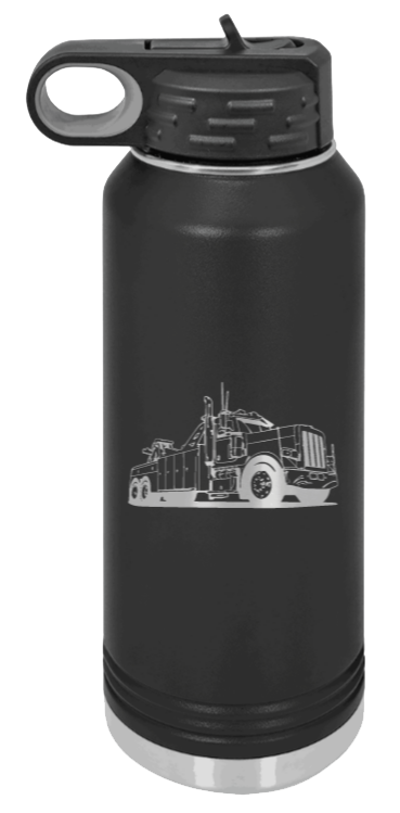Tow Truck 2 Water Bottle Laser Engraved (Etched)