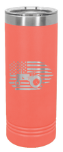Load image into Gallery viewer, Tractor Flag 2 Laser Engraved Skinny Tumbler (Etched)
