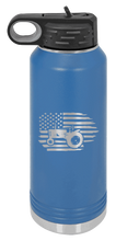 Load image into Gallery viewer, Tractor Flag 2 Water Bottle Laser Engraved (Etched)
