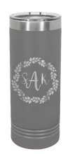 Load image into Gallery viewer, Wreath 1 Laser Engraved Skinny Tumbler (Etched)
