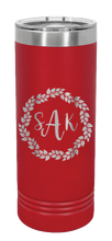 Load image into Gallery viewer, Wreath 1 Laser Engraved Skinny Tumbler (Etched)
