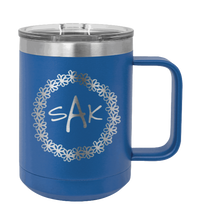 Load image into Gallery viewer, Monogram Wreath 2 - Customizable Laser Engraved Mug (Etched)
