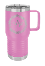 Load image into Gallery viewer, Monogram Wreath 2 - Customizable Laser Engraved Mug (Etched)
