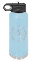 Load image into Gallery viewer, Wreath 3 - Customizable Laser Engraved Water Bottle  (Etched)
