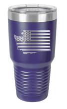 Load image into Gallery viewer, Washington State American Flag Laser Engraved Tumbler (Etched)
