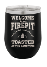 Load image into Gallery viewer, Welcome to our Firepit Laser Engraved Wine Tumbler (Etched)
