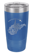 Load image into Gallery viewer, West Virginia - Home Is Where the Heart is Laser Engraved Tumbler (Etched)
