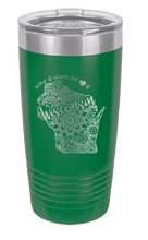 Load image into Gallery viewer, Wisconsin - Home Is Where the Heart is Laser Engraved Tumbler (Etched)
