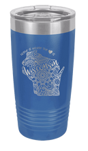 Load image into Gallery viewer, Wisconsin - Home Is Where the Heart is Laser Engraved Tumbler (Etched)
