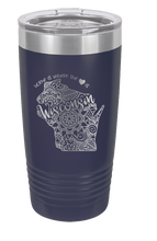 Load image into Gallery viewer, Wisconsin - Home Is Where the Heart is Laser Engraved Tumbler (Etched)
