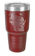 Load image into Gallery viewer, Wisconsin - Home Is Where the Heart is Laser Engraved Tumbler (Etched)
