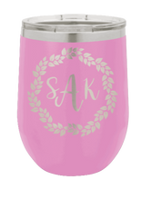 Load image into Gallery viewer, Wreath 1  - Customizable Laser Engraved Wine Tumbler (Etched)
