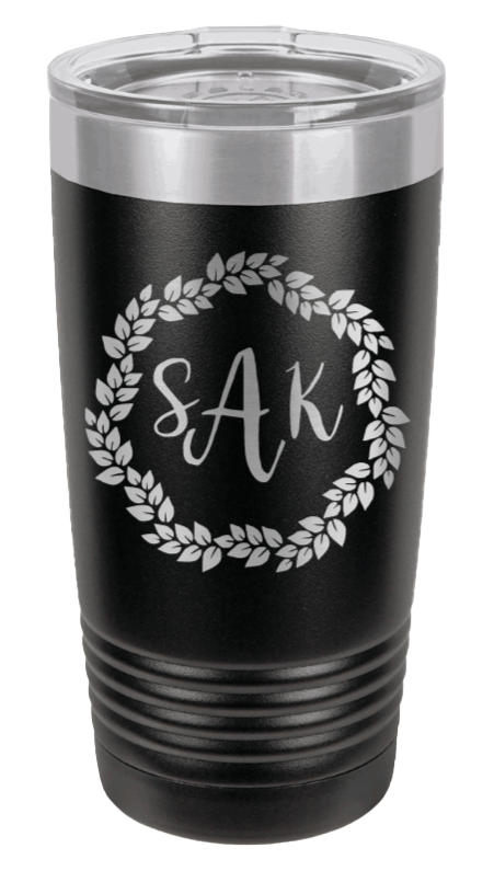 Wreath 1  - Customizable Laser Engraved Tumbler (Etched)