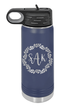 Load image into Gallery viewer, Wreath 1  - Customizable Laser Engraved Water Bottle (Etched)
