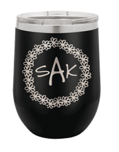 Load image into Gallery viewer, Wreath 2 - Customizable Laser Engraved Wine Tumbler (Etched)
