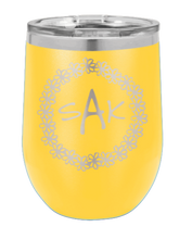 Load image into Gallery viewer, Wreath 2 - Customizable Laser Engraved Wine Tumbler (Etched)
