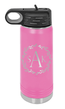 Load image into Gallery viewer, Wreath 3 - Customizable Laser Engraved Water Bottle  (Etched)
