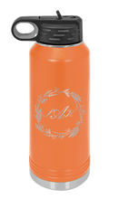 Load image into Gallery viewer, Wreath 4 - Customizable Laser Engraved Water Bottle (Etched)
