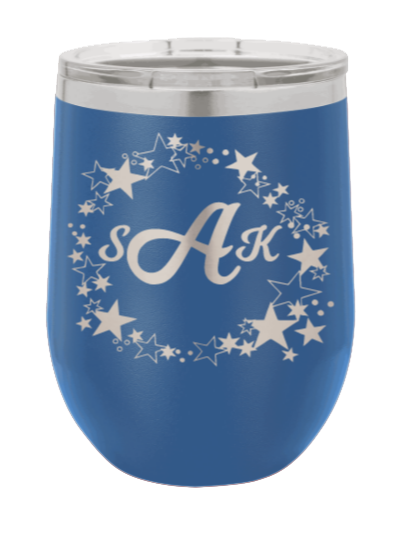 Wreath 5 - Customizable Laser Engraved Wine Tumbler (Etched)