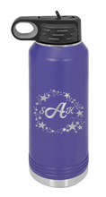 Load image into Gallery viewer, Wreath 5 - Customizable Laser Engraved Water Bottle (Etched)
