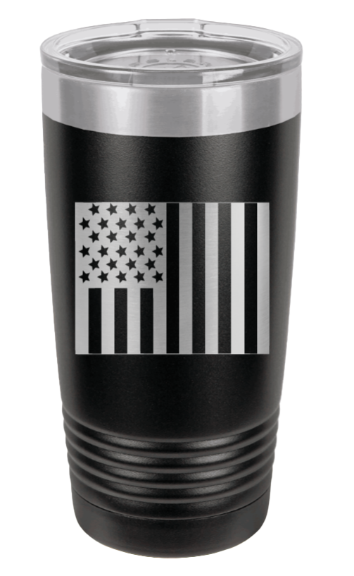 Wyoming State American Flag Laser Engraved Tumbler (Etched)