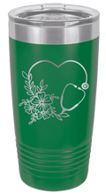 Load image into Gallery viewer, Heart Flowers Stethoscope Laser Engraved Tumbler
