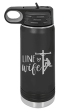 Load image into Gallery viewer, Line Wife Laser Engraved Water Bottle (Etched)
