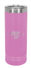 Load image into Gallery viewer, Nurse Life Laser Engraved Skinny Tumbler (Etched)
