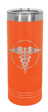 Load image into Gallery viewer, Caduceus Laser Engraved Skinny Tumbler (Etched)
