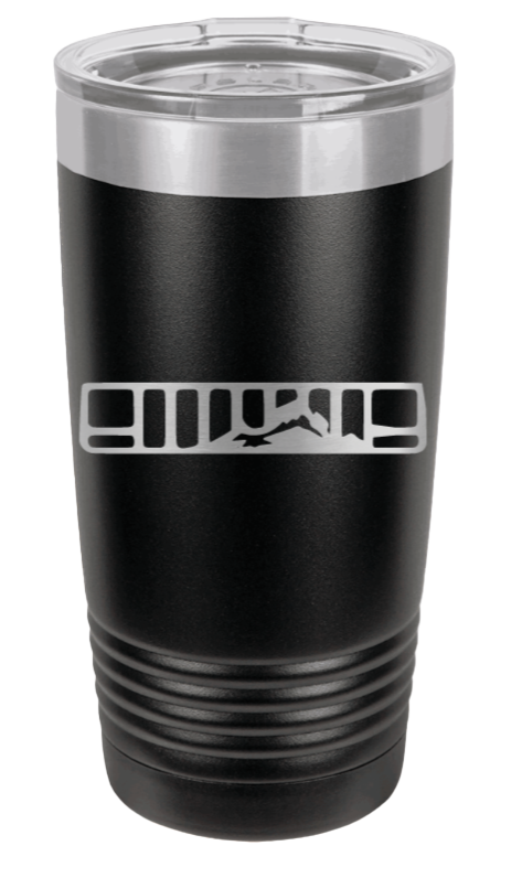 XJ Grill with Mountain Laser Engraved Tumbler (Etched)