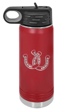 Load image into Gallery viewer, Horseshoes Laser Engraved Water Bottle (Etched)
