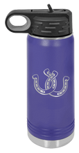 Load image into Gallery viewer, Horseshoes Laser Engraved Water Bottle (Etched)
