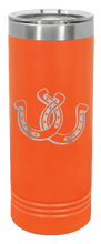 Load image into Gallery viewer, Horseshoes Laser Engraved Skinny Tumbler (Etched)
