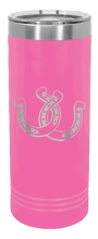 Load image into Gallery viewer, Horseshoes Laser Engraved Skinny Tumbler (Etched)
