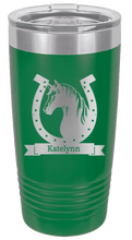 Load image into Gallery viewer, Horse Banner Laser Engraved Tumbler

