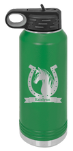 Load image into Gallery viewer, Horse Banner Laser Engraved Water Bottle (Etched)
