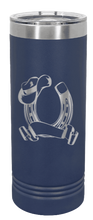 Load image into Gallery viewer, Horseshoe Name Laser Engraved Skinny Tumbler (Etched)
