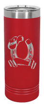 Load image into Gallery viewer, Horseshoe Name Laser Engraved Skinny Tumbler (Etched)
