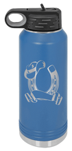 Load image into Gallery viewer, Horseshoe Names Laser Engraved Water Bottle (Etched)
