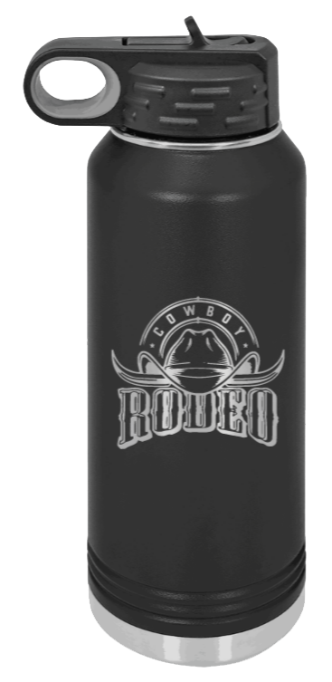 Rodeo Laser Engraved Water Bottle (Etched)