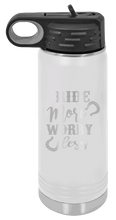 Load image into Gallery viewer, Ride More Worry Less Laser Engraved Water Bottle (Etched)
