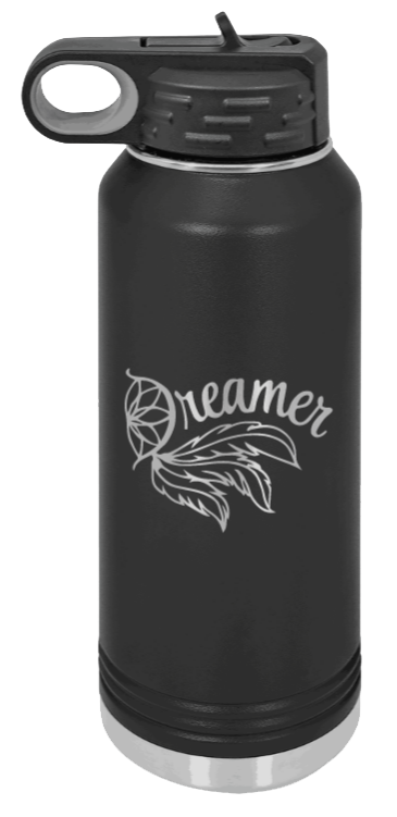 Dreamer Laser Engraved Water Bottle (Etched)