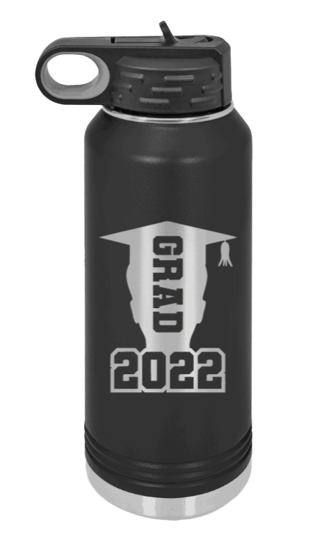 Grad 2022 Laser Engraved Water Bottle (Etched)